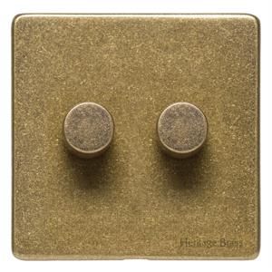 Heritage Brass Vintage Range Rustic Brass, XRB - 2G Multi Location Secondary Dimmer