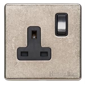 Heritage Brass Vintage Range Rustic Nickel, XRN - Single Socket (13 Amp)