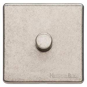 Heritage Brass Vintage Range Rustic Nickel, XRN - 1 Gang TED Dimmer (Compatible with LED Lamps)