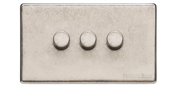 Heritage Brass Vintage Range Rustic Nickel, XRN - 3G Multi Location Secondary Dimmer