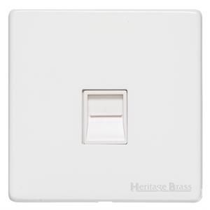 Heritage Brass Vintage Range Matt White, XWH - 1 Gang Secondary Line Socket