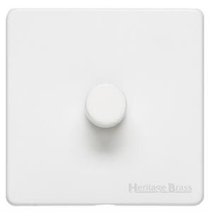 Heritage Brass Vintage Range Matt White, XWH - 1 Gang Dimmer 400 watts (Compatible with halogen/ incandescent bulbs)