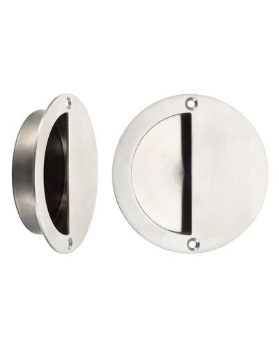 Zoo Hardware - Half Moon Flush Pull - Satin Stainless Steel