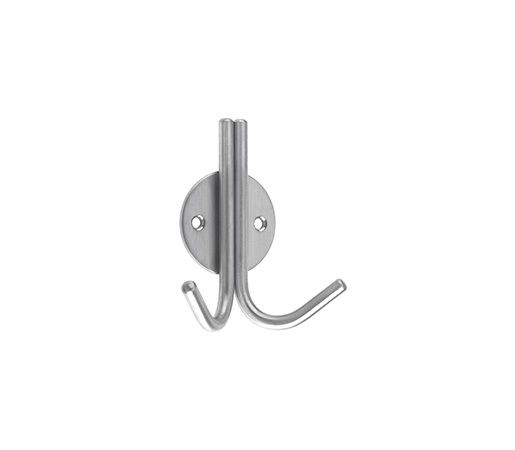 Zoo Hardware - Double Robe Hook - Satin Stainless Steel