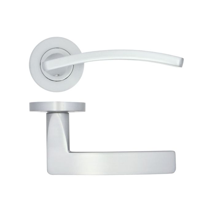 Zoo Hardware Stanza Toledo Door Handle on Rose - Pair